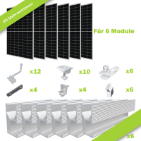 Für 6 Module Solar Halterung PV-Halterung Hook 8...