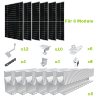 Für 6 Module Solar Halterung PV-Halterung Hook 8 für Ziegeldach Montageset