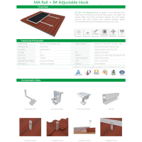 Für 6 Module Solar Halterung PV-Halterung Hook 8 für Ziegeldach Montageset